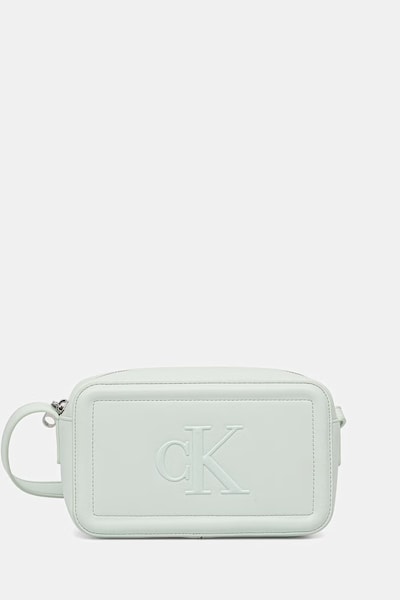 Calvin Klein crossbody torba za žene od imitacije kože tirkizna LV04F3220G