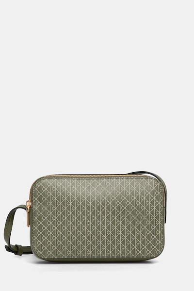 Calvin Klein crossbody torba za žene od imitacije kože zelena LV04F3268G