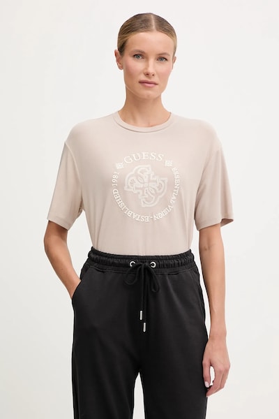 Guess t-shirt CARLA bézs, V5YI05 KCOA2