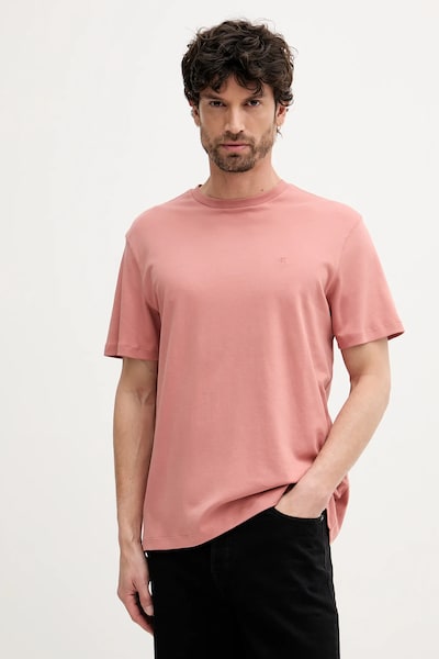 Bombažna kratka majica Calvin Klein moška, oranžna barva, LV04LB275G