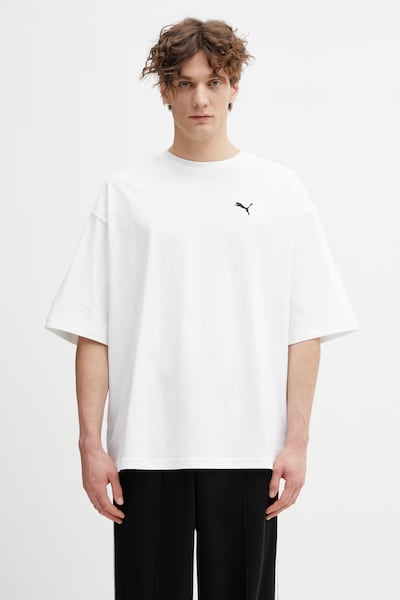 Puma Wardrobe Essential basic tričko bavlněné pánské bílé 629645