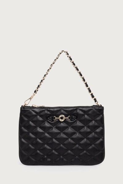 Сумочка жіноча зі штучної шкіри Guess FRANCES колір чорний