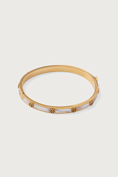 Браслет жіночий позолочений з перламутром Tory Burch Thin Icon