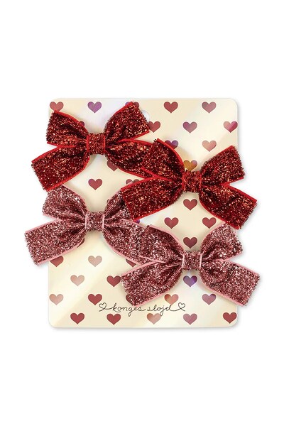 Шпильки для волосся дитячі 4 PACK MICKI BOW HAIR CLIPS 4 шт. Konges Sløjd