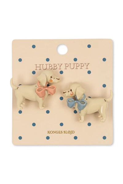 Шпильки для волосся жіночі 2 PACK PUPPY HAIR CLIP 2 шт. Konges Sløjd колір бежевий