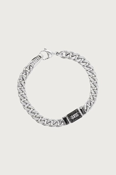 Браслет чоловічий Guess BARRIO колір срібний