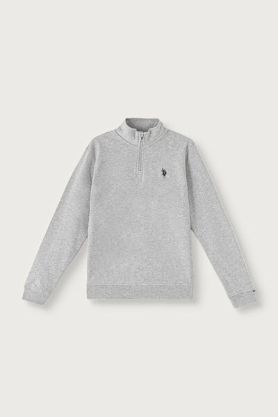 Кофта дитяча з бавовною U.S. Polo Assn. колір сірий