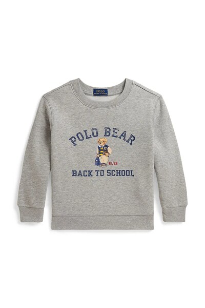 Кофта дитяча з бавовною Polo Ralph Lauren колір сірий