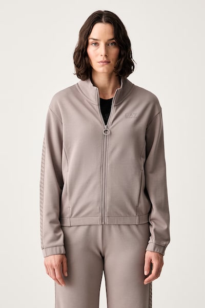EA7 Emporio Armani Μπλούζα με κουκούλα και κουμπιά Γυναικεία καφέ AF12501.7W001381