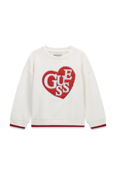 Кофта дитяча бавовняна Guess колір бежевий