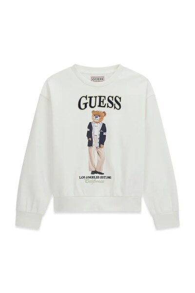 Кофта дитяча бавовняна Guess колір білий