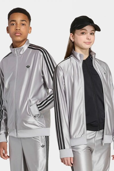 Кофта на застібці дитяча adidas Originals колір сірий