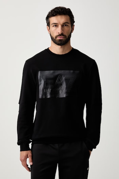 EA7 Emporio Armani μπλούζα ανδρική βαμβακερή μαύρη AF27201.7M002108