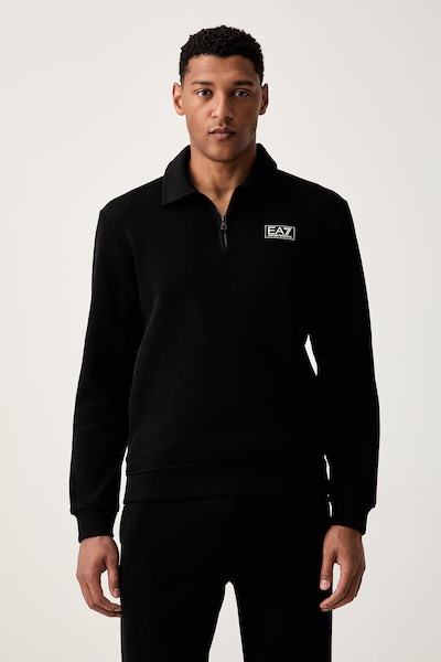 EA7 Emporio Armani μπλούζα ανδρική βαμβακερή μαύρη AF21822.7M002232