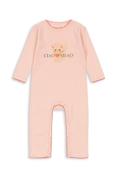 Комбинезон детский хлопковый Konges Sløjd MINNIE ONESIE GOTS цвет розовый