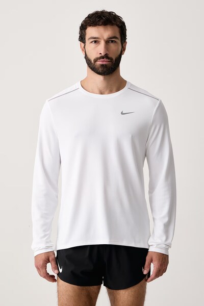 Лонгслів для бігу чоловічий Nike Miler Dri-FIT колір білий