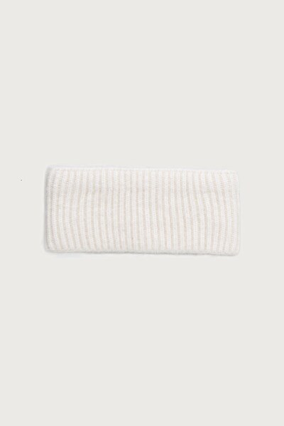 Пов'язка на голову жіноча з додаванням кашеміру Le Privé LE HEADBAND BLANC колір бежевий