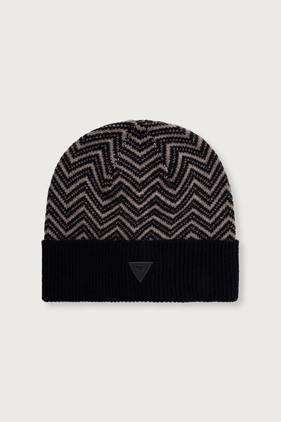 Шапка beanie чоловіча з додаванням вовни Guess колір темно-синій
