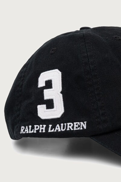 Кепка чоловіча бавовняна Polo Ralph Lauren колір чорний