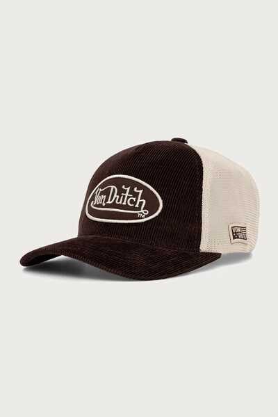 Кепка з бавовною Von Dutch колір коричневий