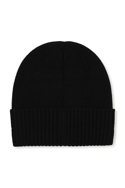 Шапка beanie дитяча з бавовною BOSS колір чорний