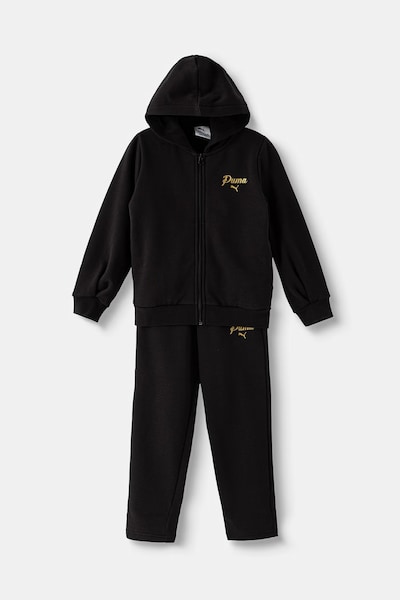 Puma dres dziecięcy z bawełną ESS SCRIPT Sweat Suit czarny 695209