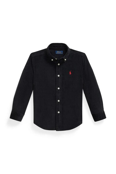 Сорочка дитяча бавовняна Polo Ralph Lauren колір чорний