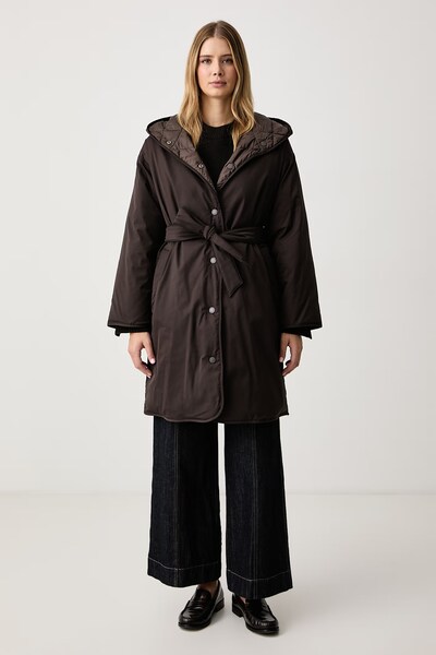 Двостороння куртка жіноча Weekend Max Mara WKDMASSA колір коричневий