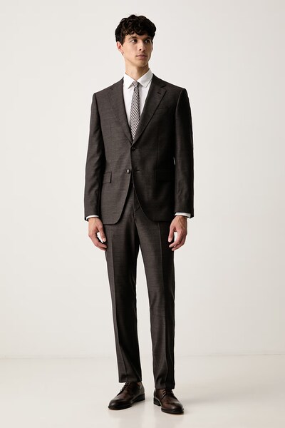 Костюм двійка чоловічий вовняний BOSS H-Huge-2Pcs-263 колір коричневий