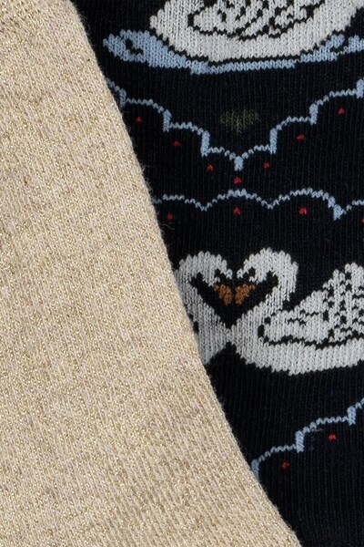 Носки детские 2 PACK JACQUARD SWAN SOCKS 2 шт. Konges Sløjd цвет темно-синий