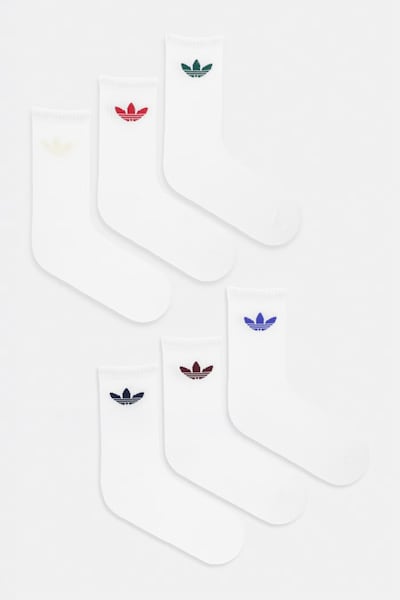 adidas Originals κάλτσες 6-pack λευκές KQ9080