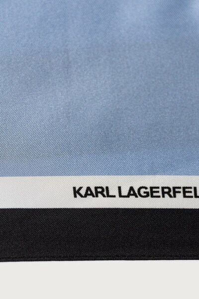 Хустка на шию жіноча шовкова Karl Lagerfeld колір блакитний