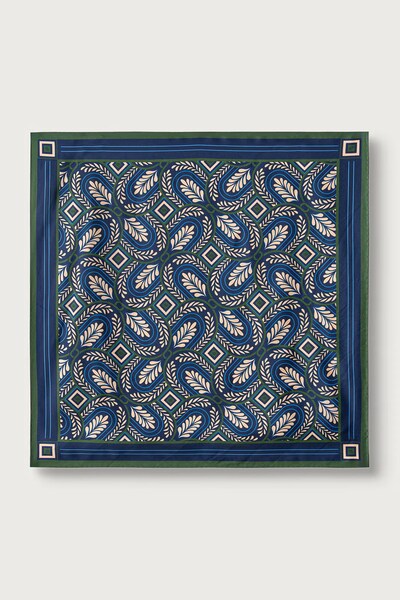 Хустка на шию чоловіча шовкова Drôle de Monsieur Caesars колір темно-синій