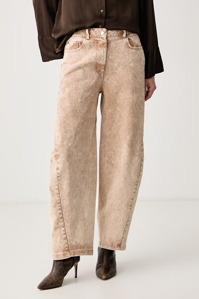 Джинси relaxed fit жіночі Haveone колір коричневий