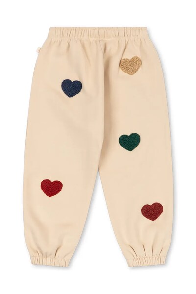 Спортивные брюки детские с хлопком Konges Sløjd LOU TERRY SWEAT PANTS OCS цвет бежевый