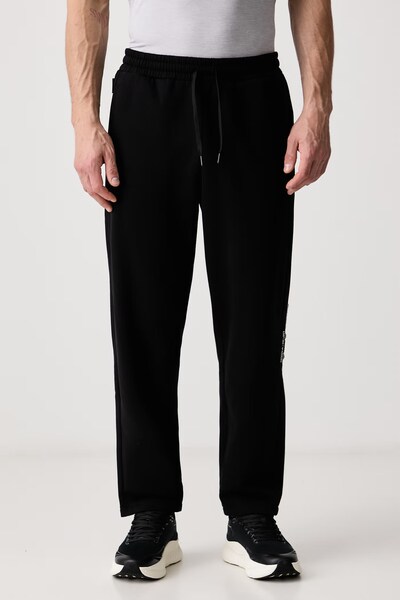 Спортивні штани чоловічі з бавовною EA7 Emporio Armani колір чорний
