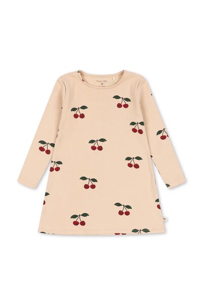 Сукня бавовняна Konges Sløjd ELLA DRESS GOTS колір бежевий