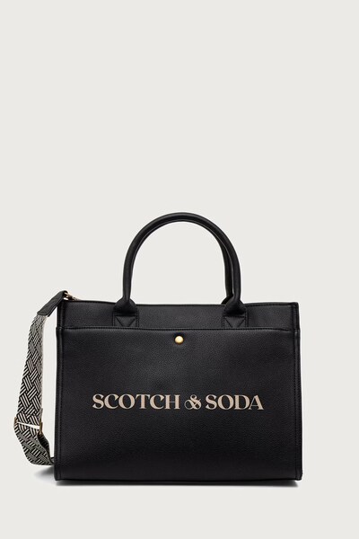 Сумка-тоут зі штучної шкіри Scotch & Soda колір чорний