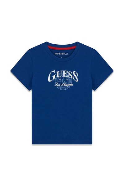 Футболка дитяча бавовняна Guess колір блакитний