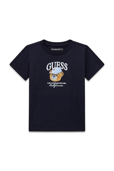 Guess футболка дитяча бавовняна темно-синя N6YI13 K3801