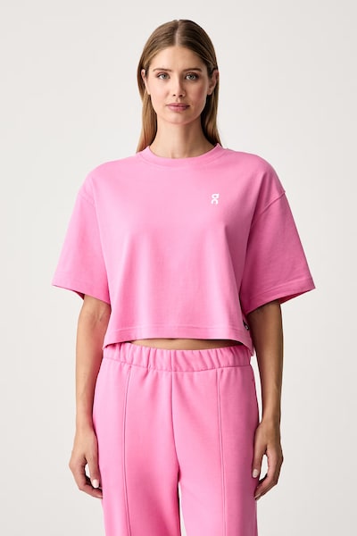 On crop top γυναικείο βαμβακερό Club Boxy ροζ 1WF11124983