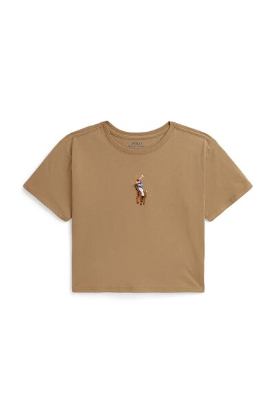 Футболка дитяча бавовняна Polo Ralph Lauren колір коричневий