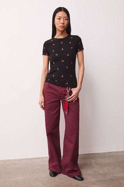 T-shirt damski z kolekcji Valentine’s Day kolor czarny RS26-TSD281