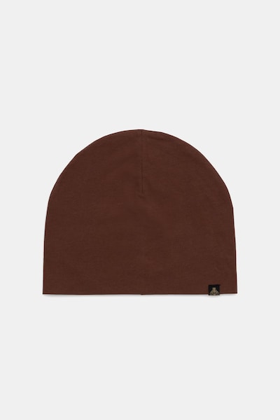Medicine czapka beanie damska z bawełną brązowa