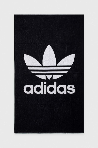 Bombažna brisača adidas Originals črna barva IT7108