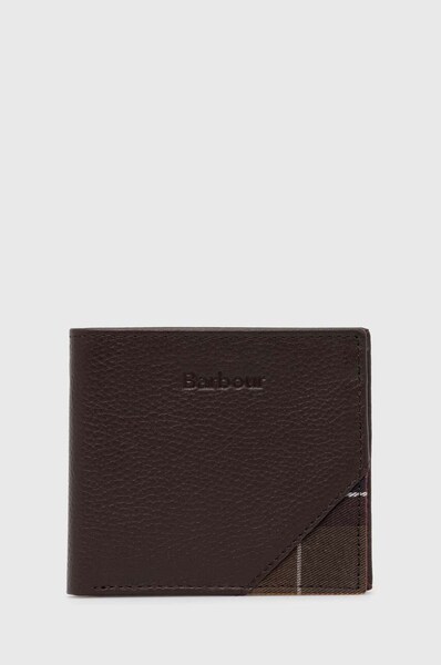 Barbour Πορτοφόλι RFID δερμάτινο ανδρικό καφέ