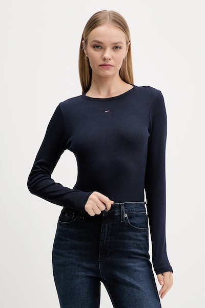 Majica dugih rukava Tommy Jeans 2-pack za žene, boja: bijela, DW0DW17716