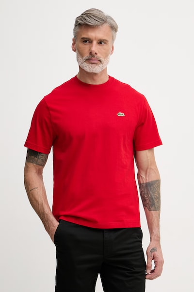 Lacoste tricou basic din bumbac bărbătesc rosu TH7318