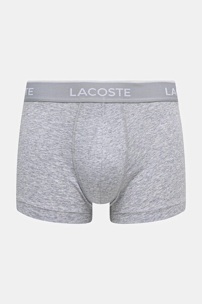 Облегающие боксеры мужские хлопковые с эластаном 3 шт. Lacoste цвет белый