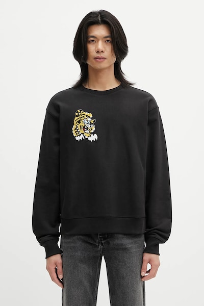 Kenzo bluza męska kolor czarny z aplikacją FF55SW2744MC.99J